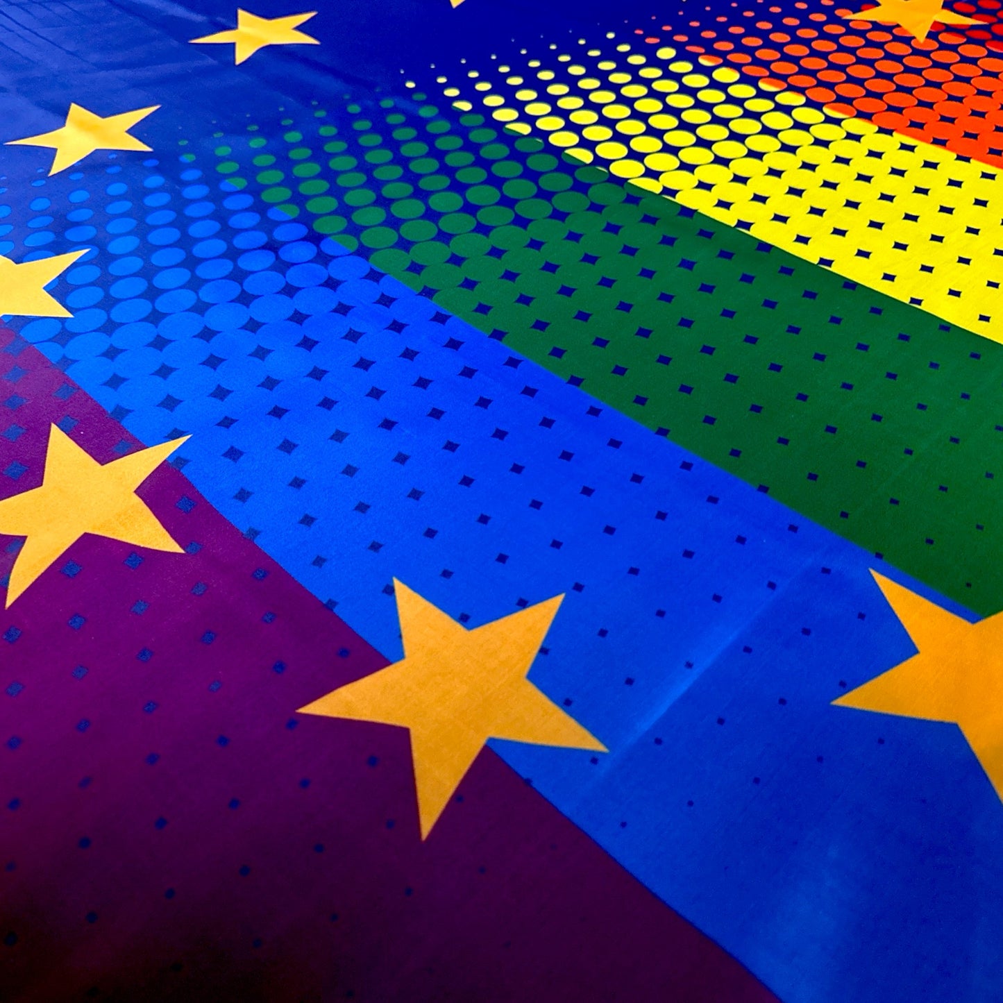 Europride-Flagge - Nahaufnahme