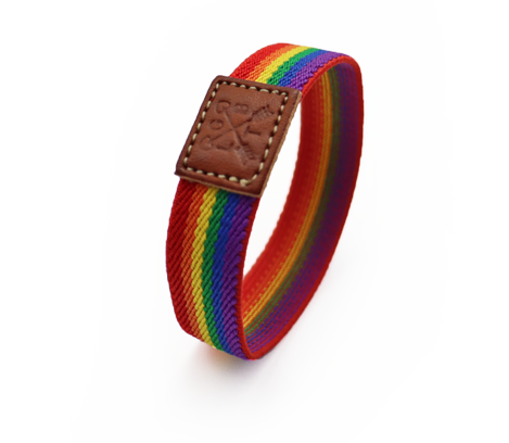 LGBT Pride-Armband (elastisch) auf weißem Grund
