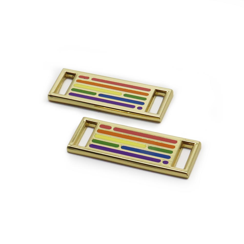 Diversity Schnürsenkel Badges - Stil: Classic Rainbow