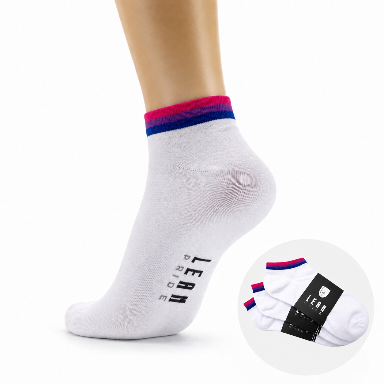 3x Pride Sneaker-Socken (Bisexuell)