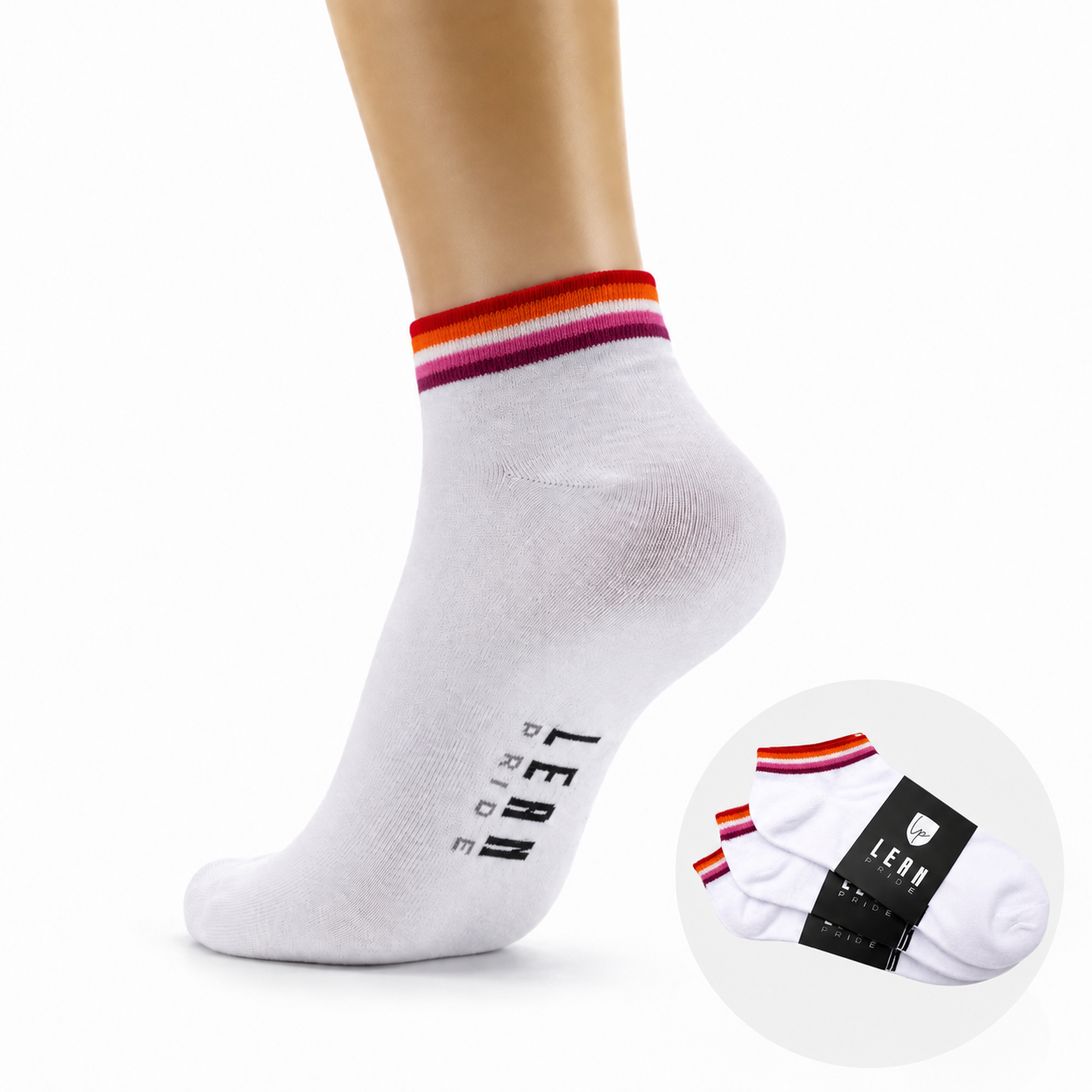 3x Pride Sneaker-Socken (Lesbisch)