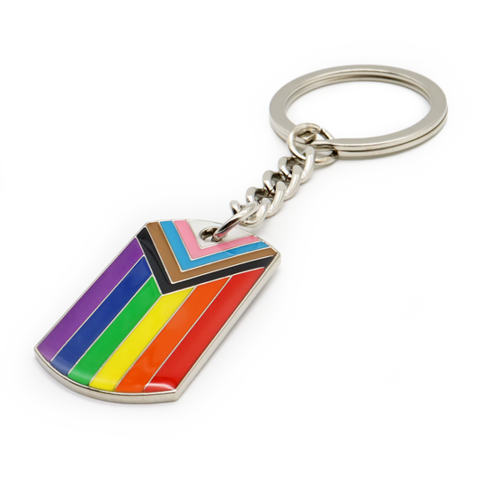 Progress Pride Schlüsselanhänger (Vorderseite)